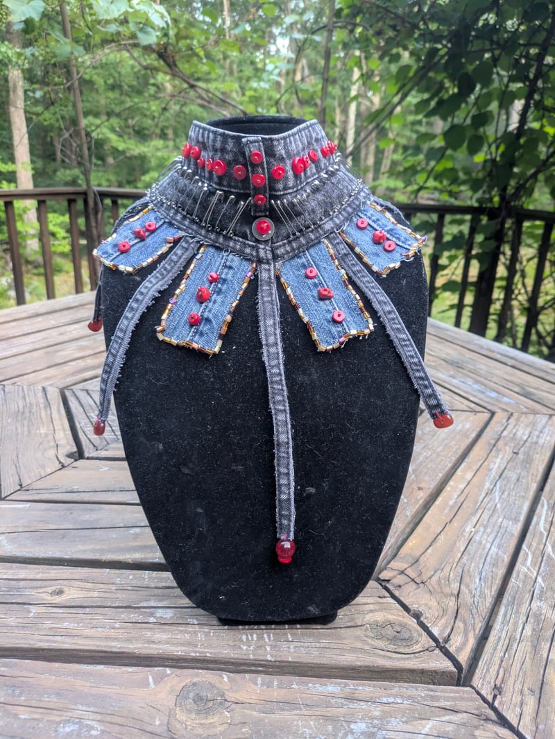 Coral Punk, upcycled denim, by Daniela Wenzel