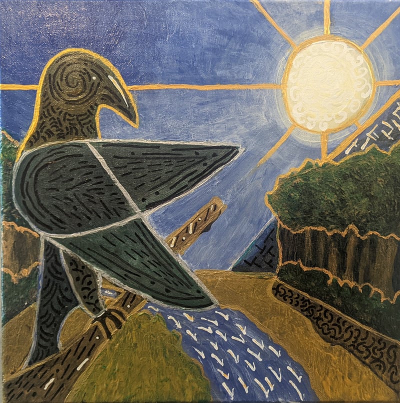 bird and sun
