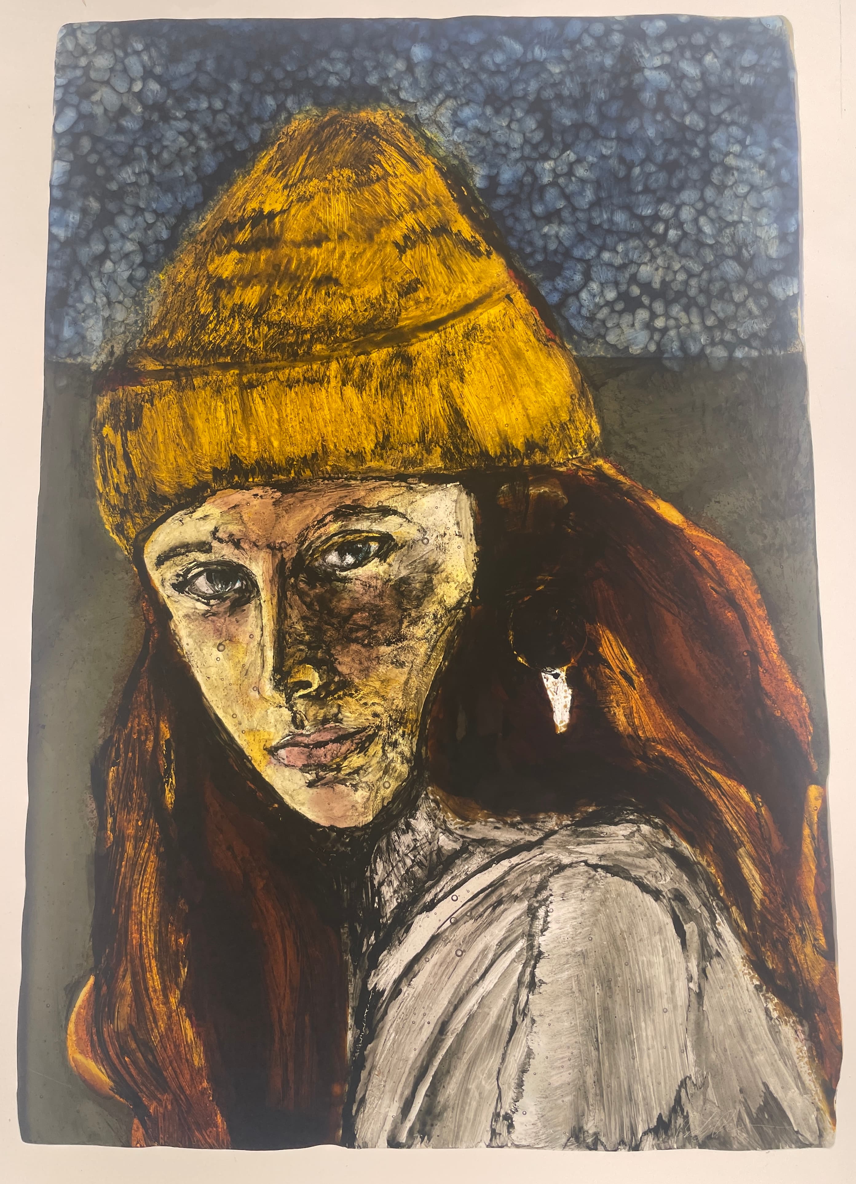 Bohemian Woman with Rose Quartz Earring