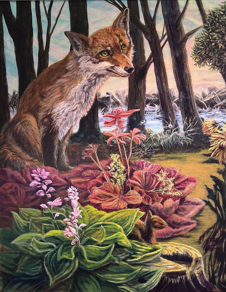 Anticipation, Acrylic on canvas, 30 × 24 × 1 in, by Gail Allen