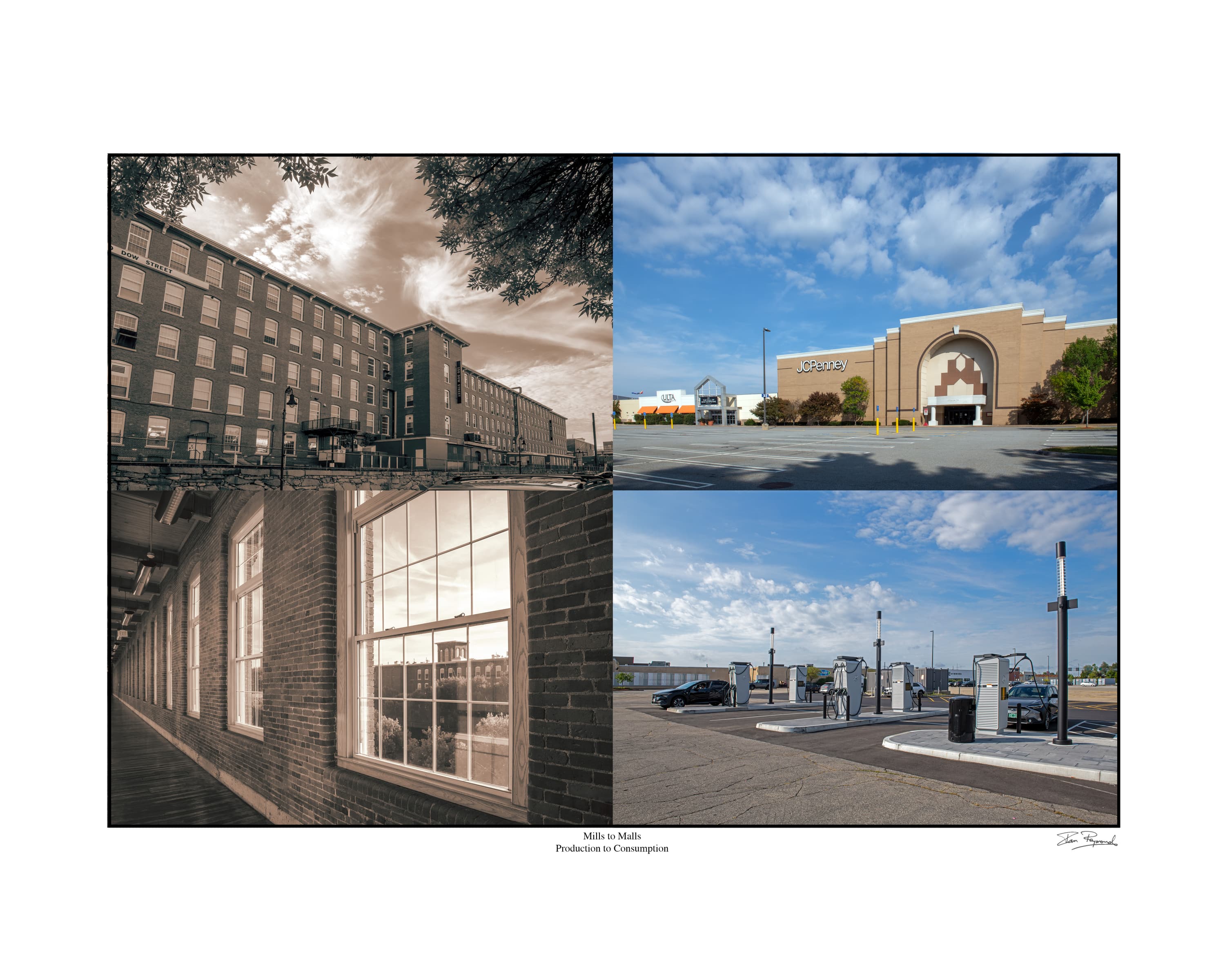 Mills to Malls, Production to Consumption
