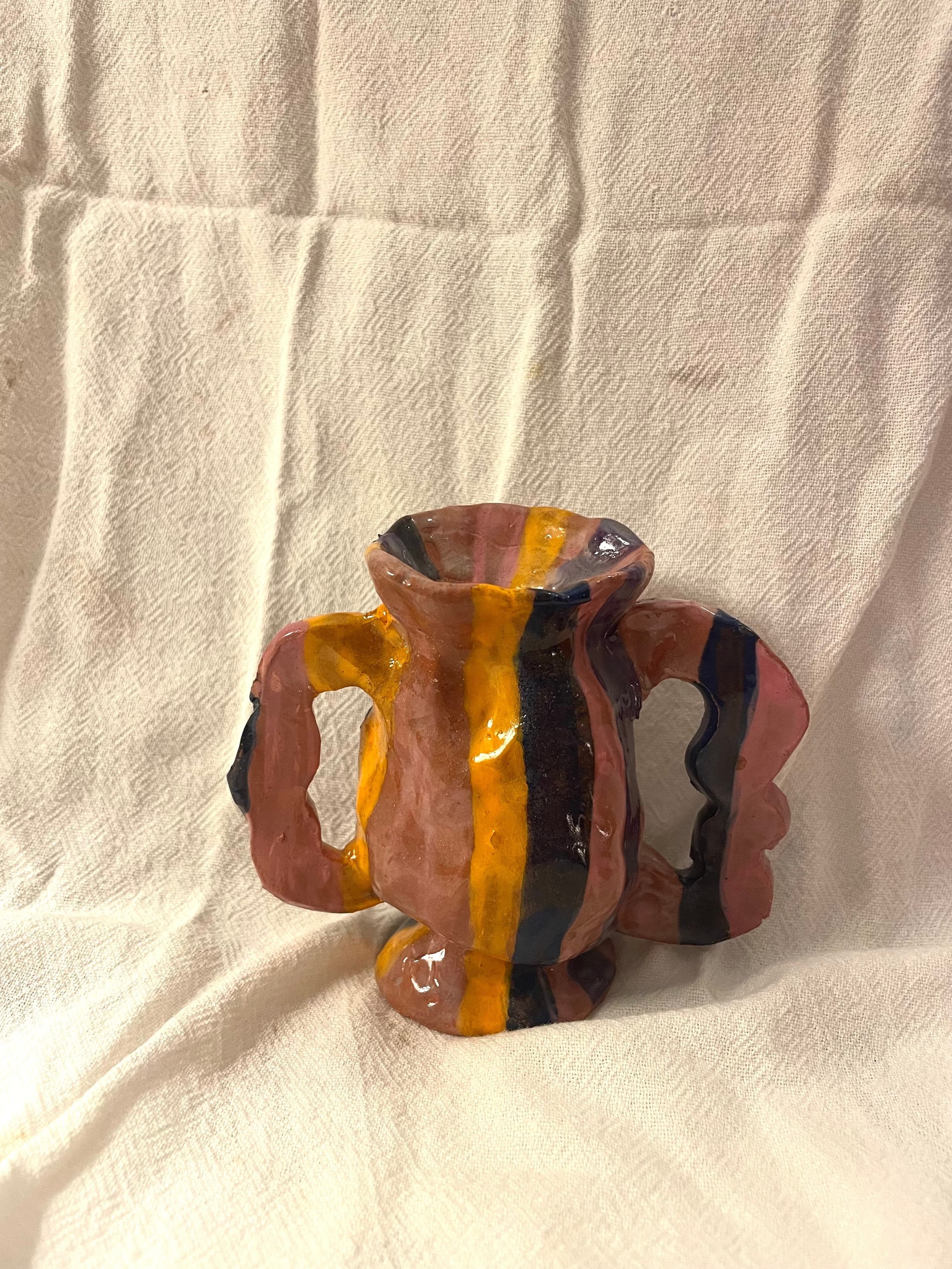Funky Stripey Bud Vase