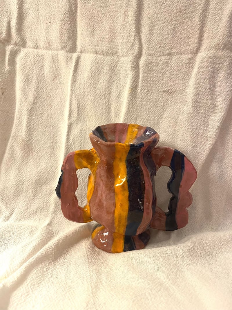 Funky Stripey Bud Vase