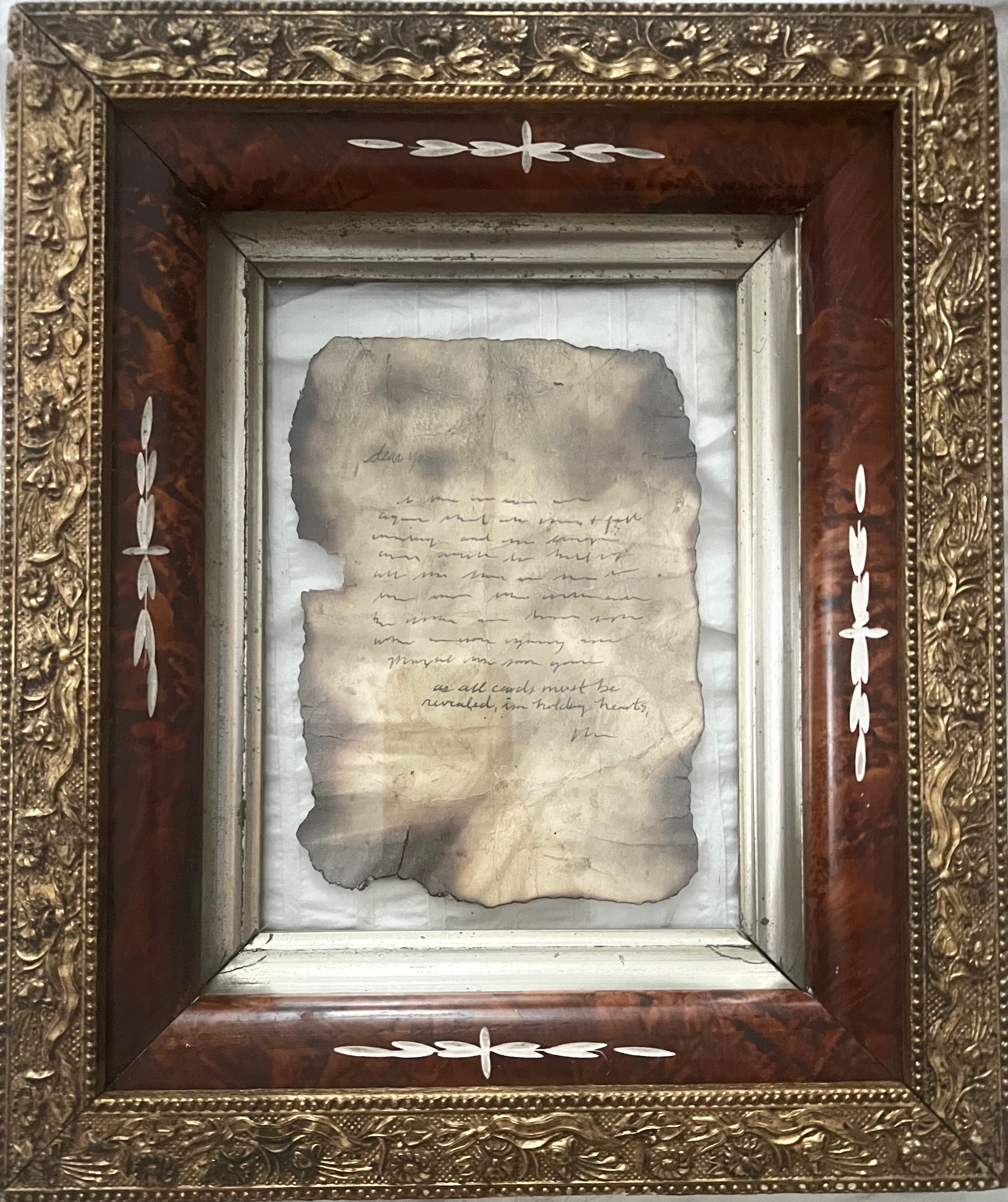 unsent letters to the house of love, pulled from the fire