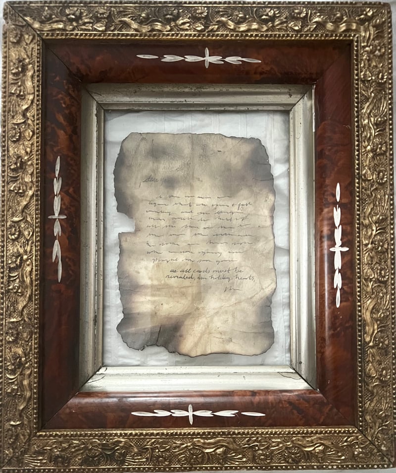 unsent letters to the house of love, pulled from the fire