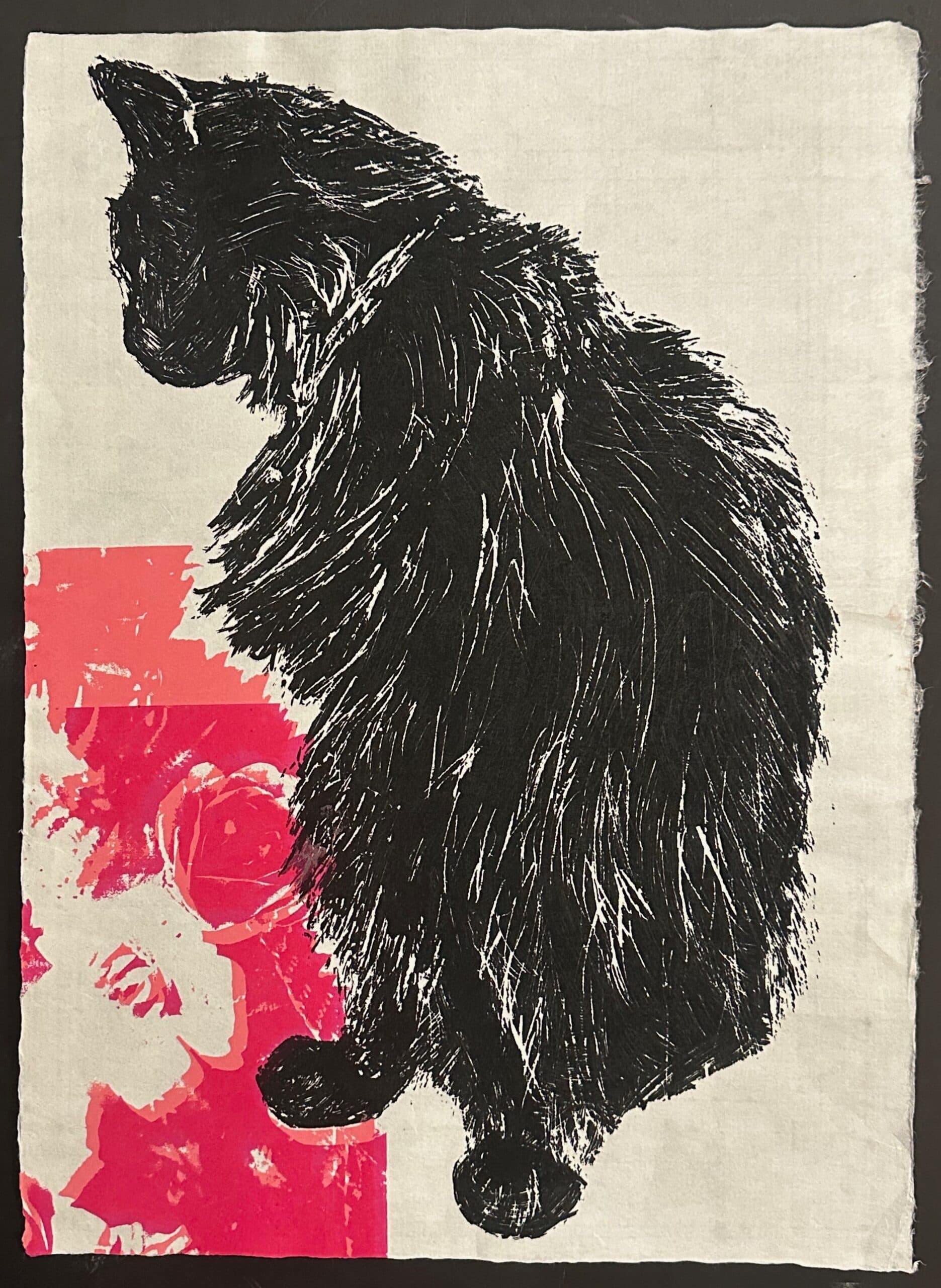Silkscreen -Cat in profile