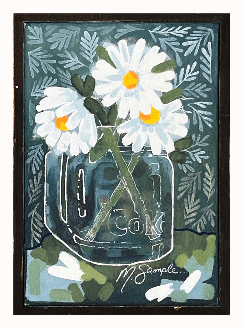 Daisies in a Cola Jar