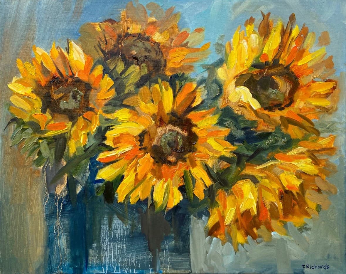 Five Sunflowers