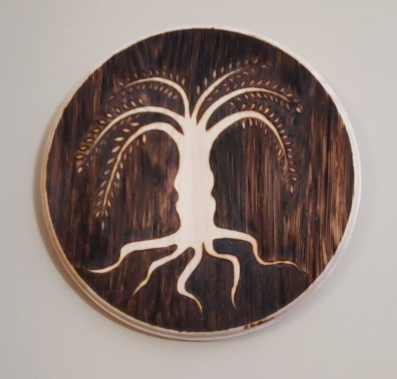 Two Lovers Meet Under the Willow Tree